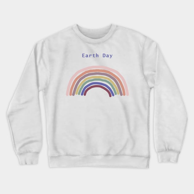 Balanced Rainbow Earth Day Crewneck Sweatshirt by ellenhenryart